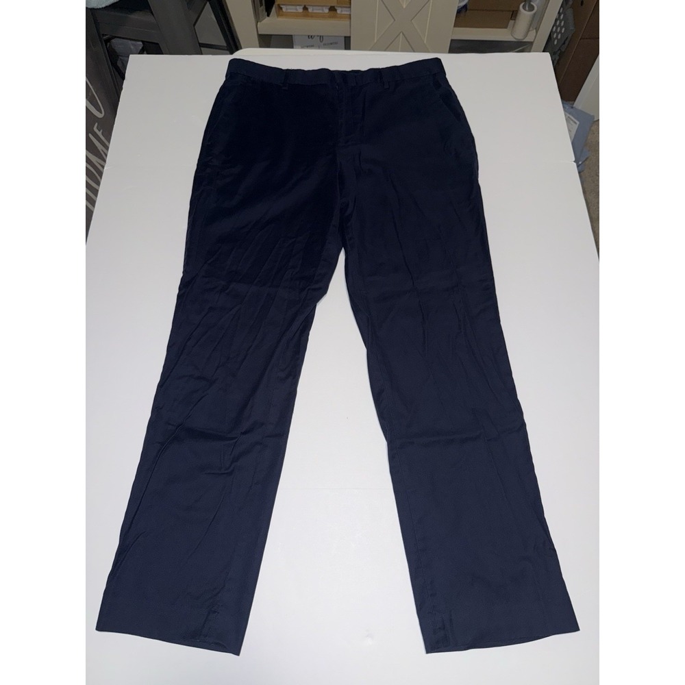 Express Men 36x32 Dress Pants Classic Stretch Navy Blue Flat Front Formal Party